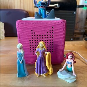 Pink Toniebox with Disney characters